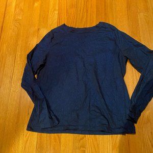 Talbots Black and blue sparkly fabric Tee shirt Size XL